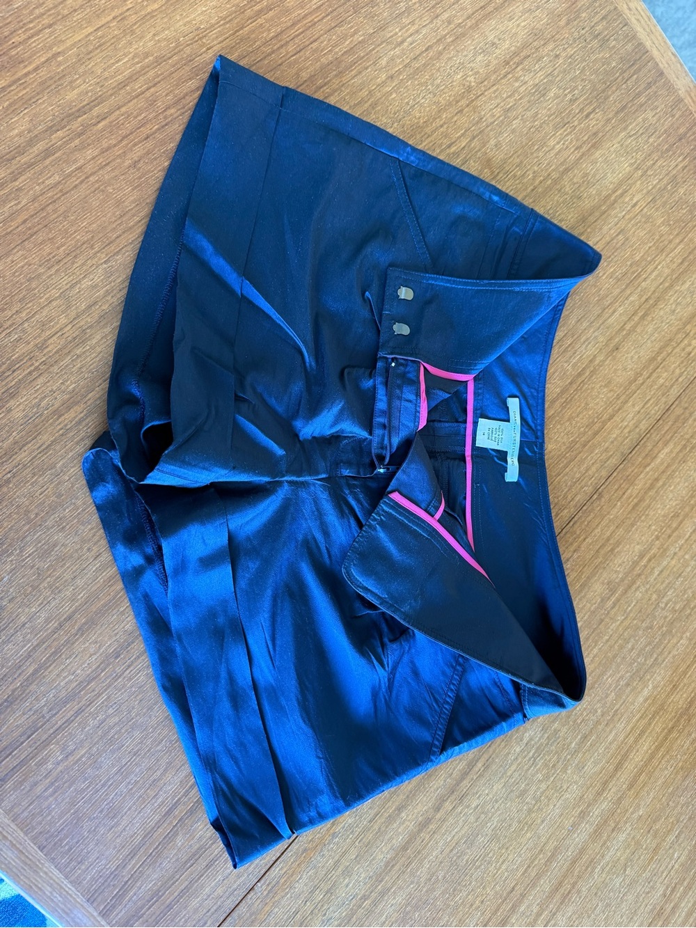 Diane Von Furstenberg Midnight Blue Silk Shorts